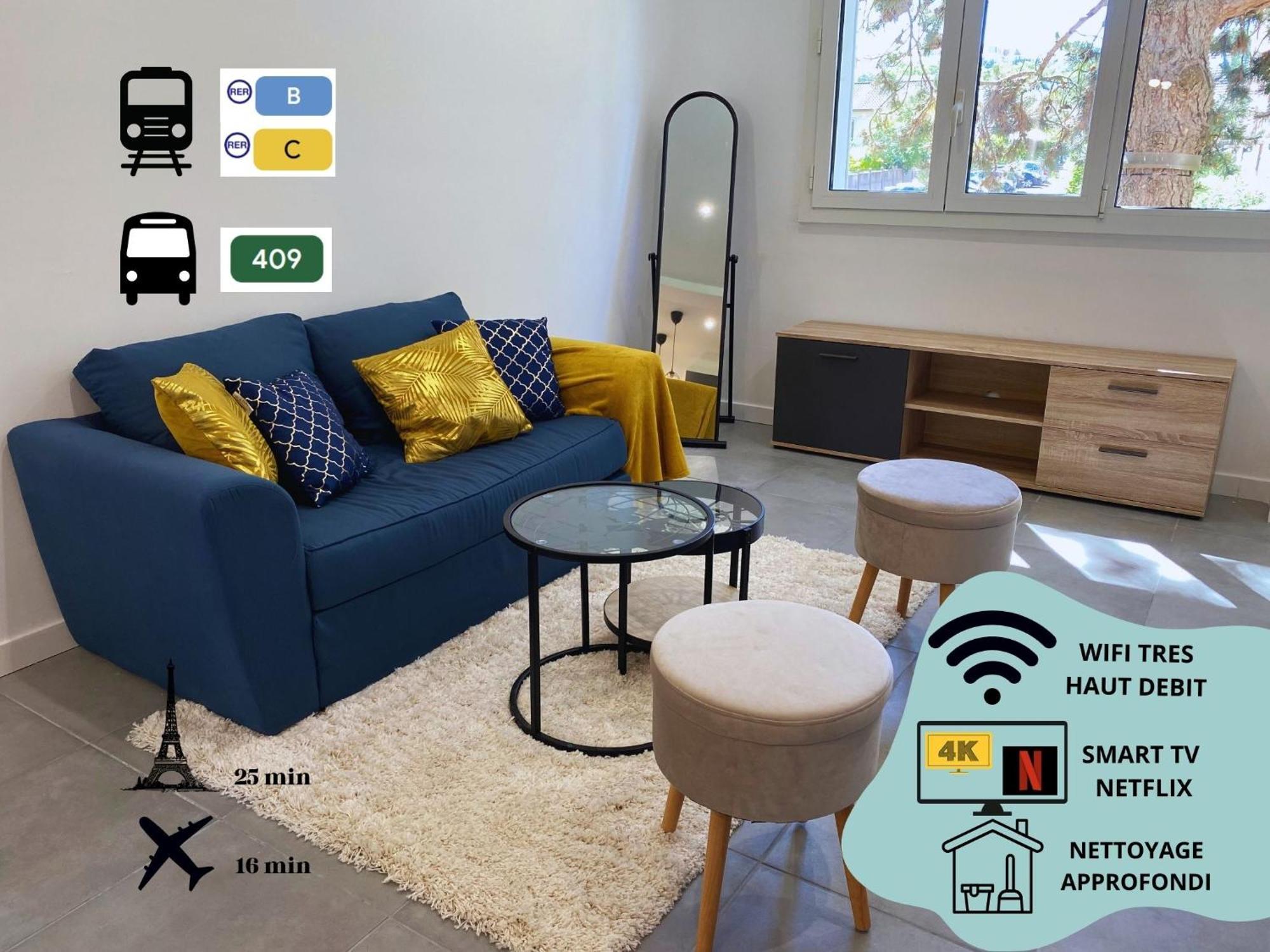 Bel Appartement Antony, 8Min Rer B A Pied, Proche Paris Et Orly Extérieur photo